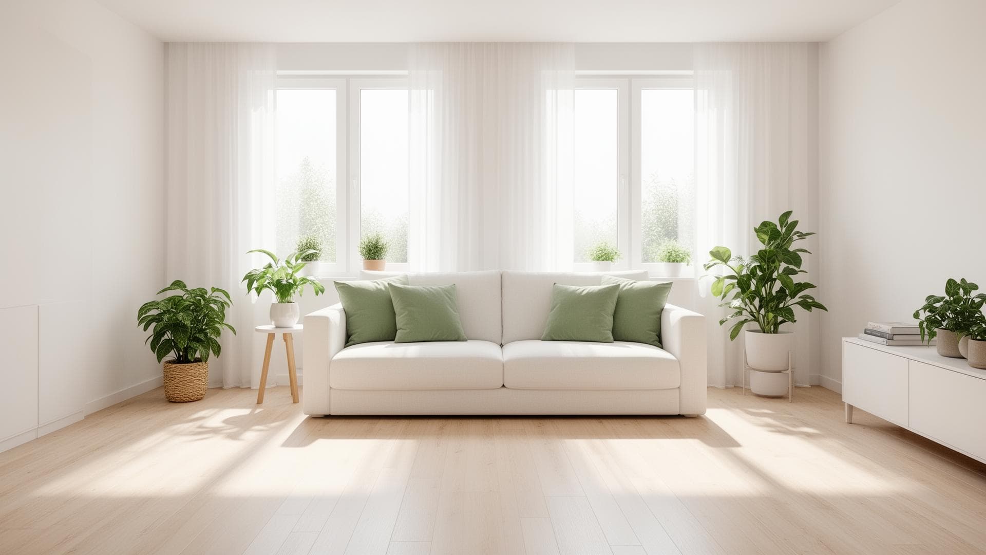 Bright, clean living room